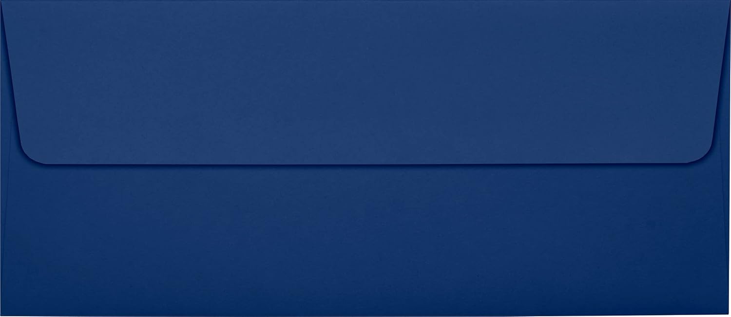 LUXPaper #10 Business Envelopes | Peel & Press | 4 1/8" x 9 1/2" | Navy Blue | 80lb. Text | 250 Qty