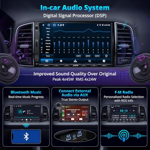 ATOTO A5L 7-Inch Android Double DIN Car Stereo With OBD2 Scanner and Wireless CarPlay - Image 5