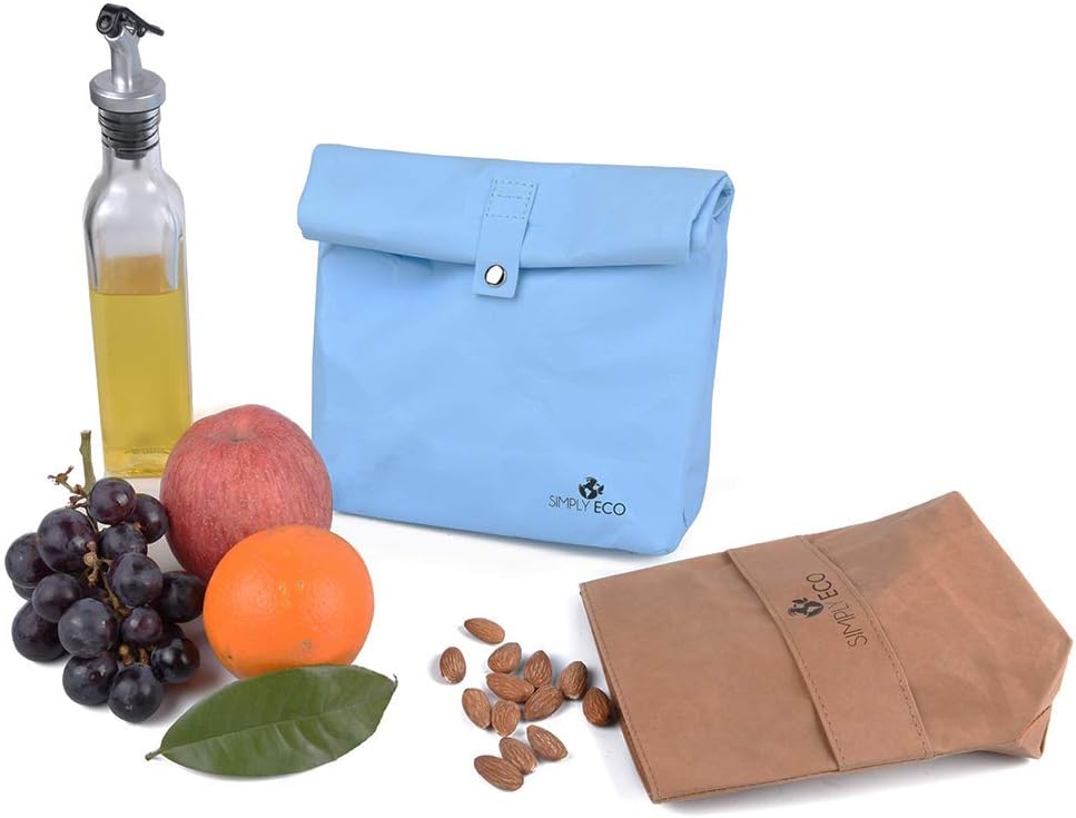 Simply Eco reusable sandwich bags & snack container for lunch.