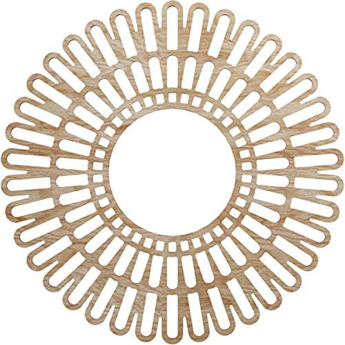 Ekena Millwork 22"OD x 8 1/8"ID x 3/8"T Cornelius Wood Fretwork Pierced Ceiling Medallion, Red Oak