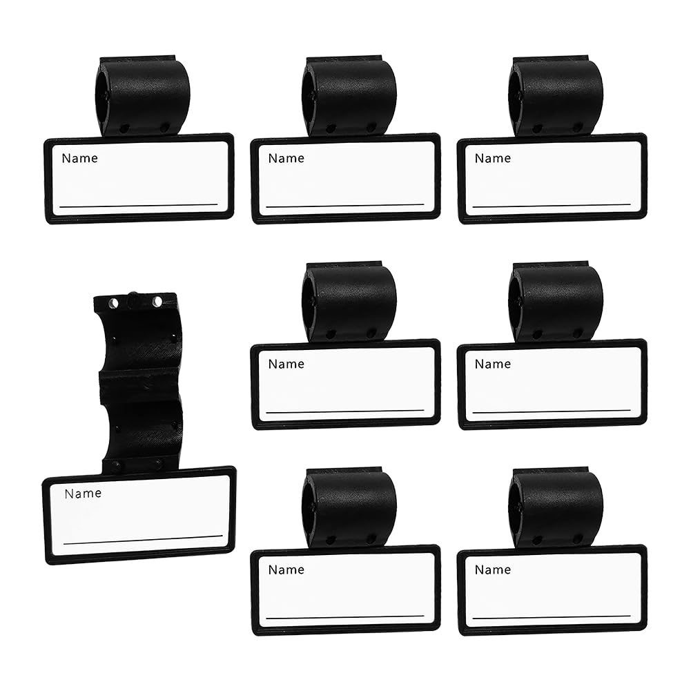 Hugede Black 10 Pcs Plastic Stethoscope Id Tags Identification Tag Clips Nurse Doctor Name Tags Plate Tag Card Holder For Stethoscope Tube Replacement