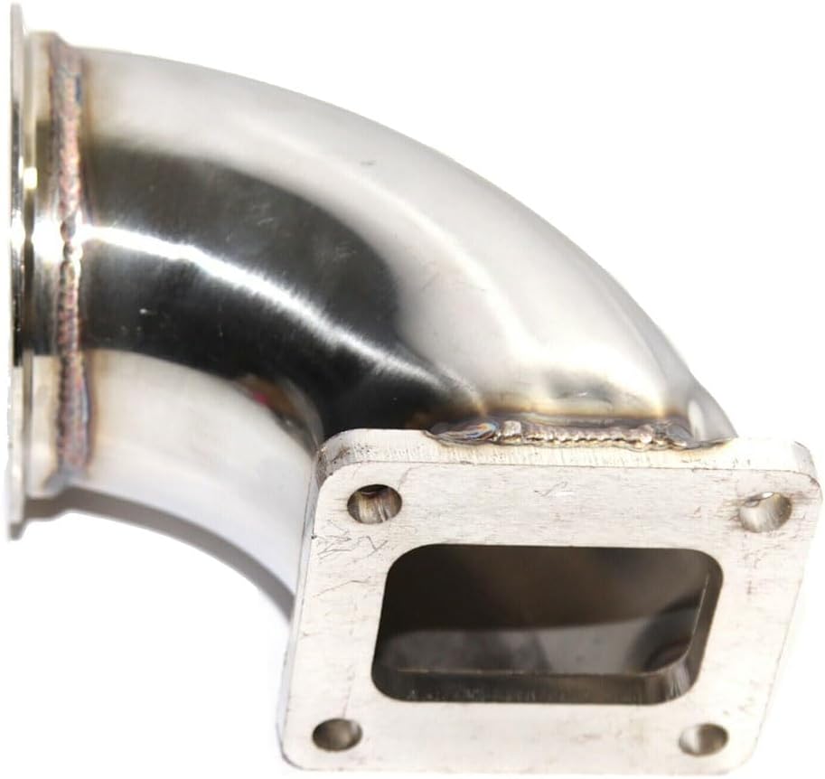 Stainless Steel Turbo Flange Adapter – T3 To T4, 180-Degree, Hand-Welded For Performance
