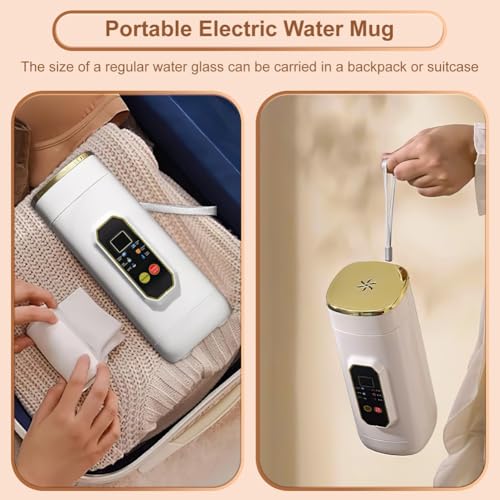 Mini bouilloire portable voyage 450ml eau chaude camping thé LED - 7