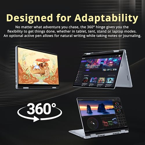 Image of Dell Plus 14 inch 2-in-1 FHD+ Touchscreen Laptop, Intel Ultra 7 256V, 16GB RAM, 2TB Storage (1TB SSD+1TB Docking Station Set), Copilot, Backlit Keyboard, Fingerprint Reader, Wi-Fi 7, Win 11, Ice Blue