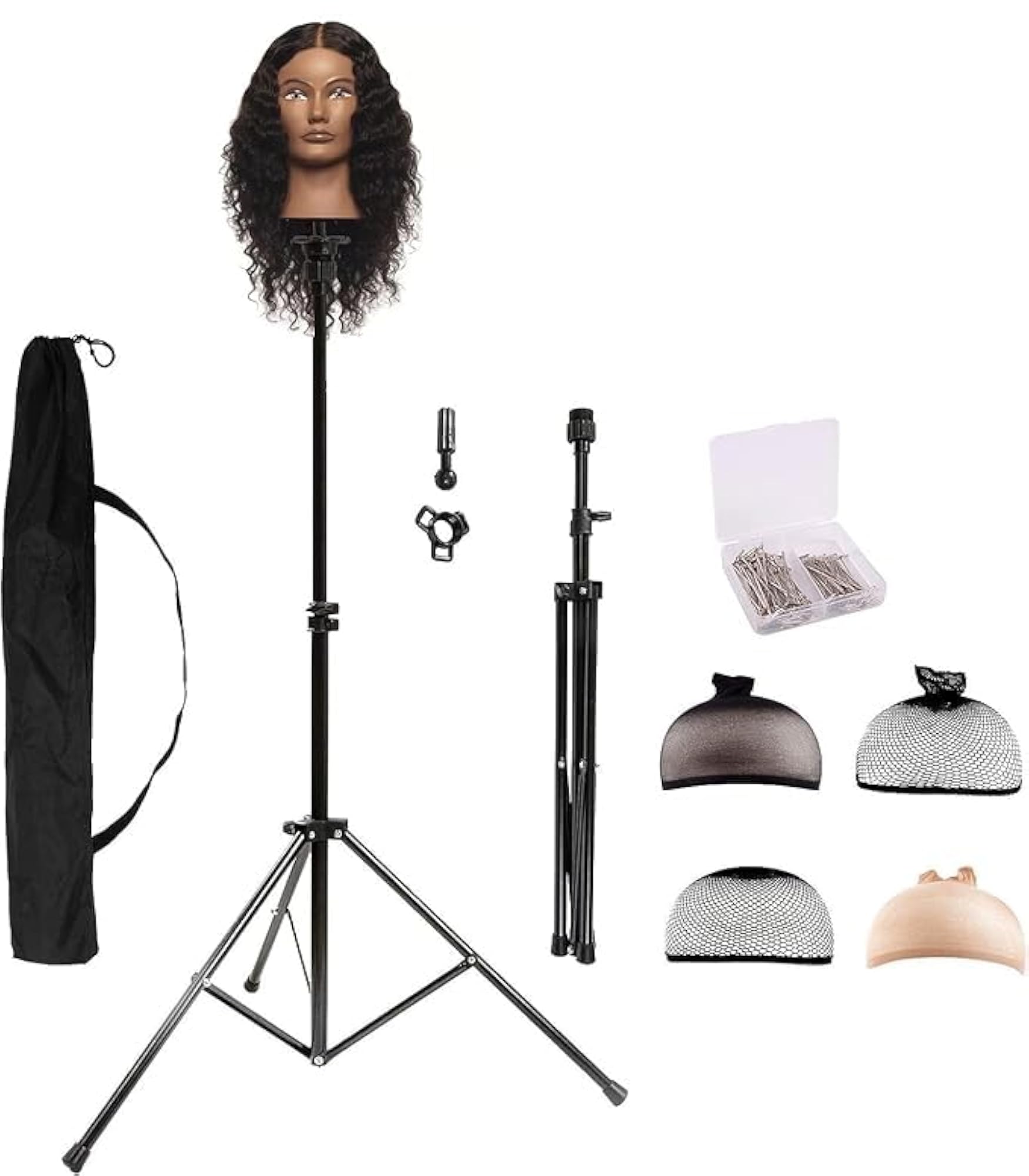 Metal Wig Stand Tripod Holder for Mannequin Heads