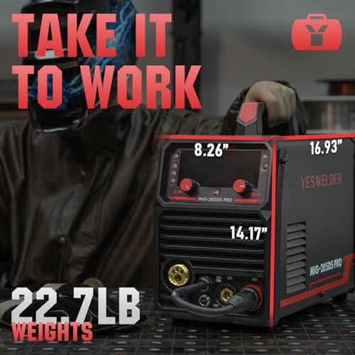 YESWELDER MIG-205DS PRO MIG Welder, 200Amp 110/220V Dual Voltage MIG Welding Machine, 5 in 1 Gas MIG/Flux Core MIG/Spool Gun MIG/Lift TIG/Stick Multiprocess Aluminum MIG Welder, Spool Gun Compatible - Image 7