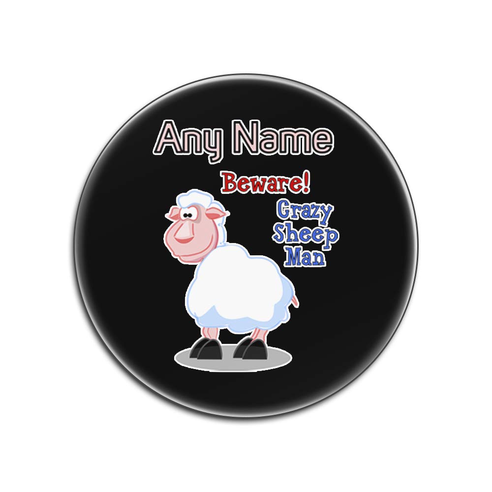 Sous-verres Crazy Sheep Man ronds blancs et noirs en lot de 4 pièces