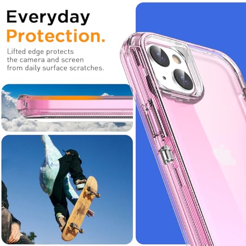 AICase for iPhone 16e/13/iphone 14 Case Clear 3 in 1 Heavy Duty Drop Protection Full Body Rugged Shockproof/Dust Proof 3-Layer Military Protective Tough Durable Cover for iPhone 16e/13/14 6.1"_2 - image 4