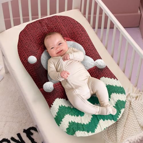 Image of ZOUTAIRONG Christmas Bassinet Sheet Cute Santa Claus Stretchy Bassinet Sheets Bassinet Crib Sheets Set Fitted for Baby Boy and Girl Comfort Fitted for Oval