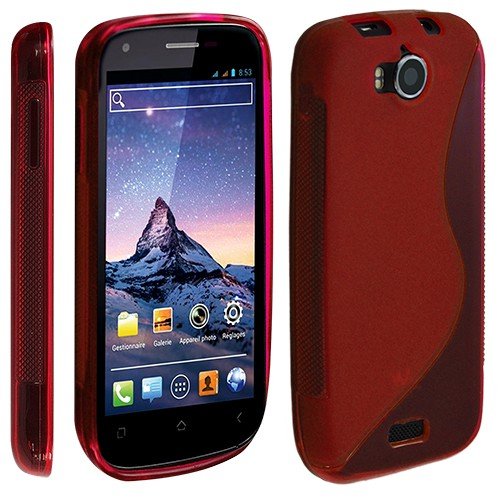 King-HighTech - Housse Etui Coque en Gel TPU Rouge pour Wiko Cink Peax 1 et 2