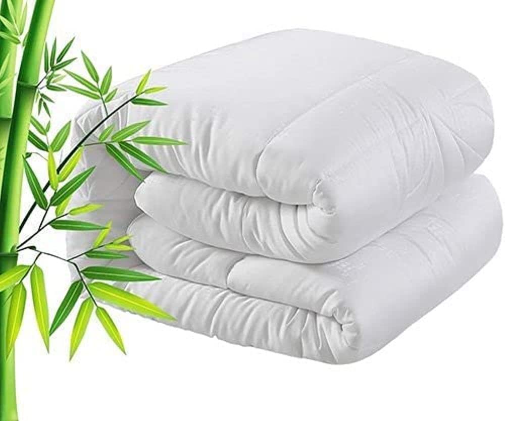 100% Bamboo Organic Fibre Cotton Duvet Quilt TC600 Comforter 13.5 Tog Deluxe Luxury Soft Organic Natural Hypoallergenic, Best Hotel Quality, Super Soft, Warm & Cosy, Anti Allergy (S-King 260x220cm)