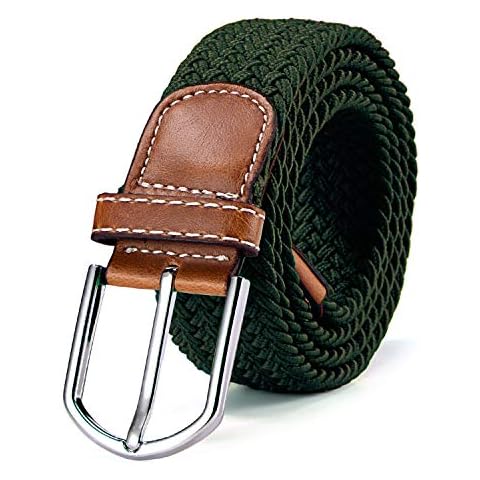 DonDon Cinturón trenzado extensible y elástico verde Cover