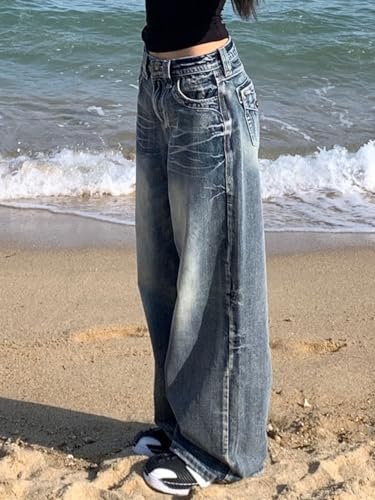 Pokn Y2K Grunge Pants - Straight Leg, Baggy & Wide Leg Jeans - Low Waisted Streetwear4