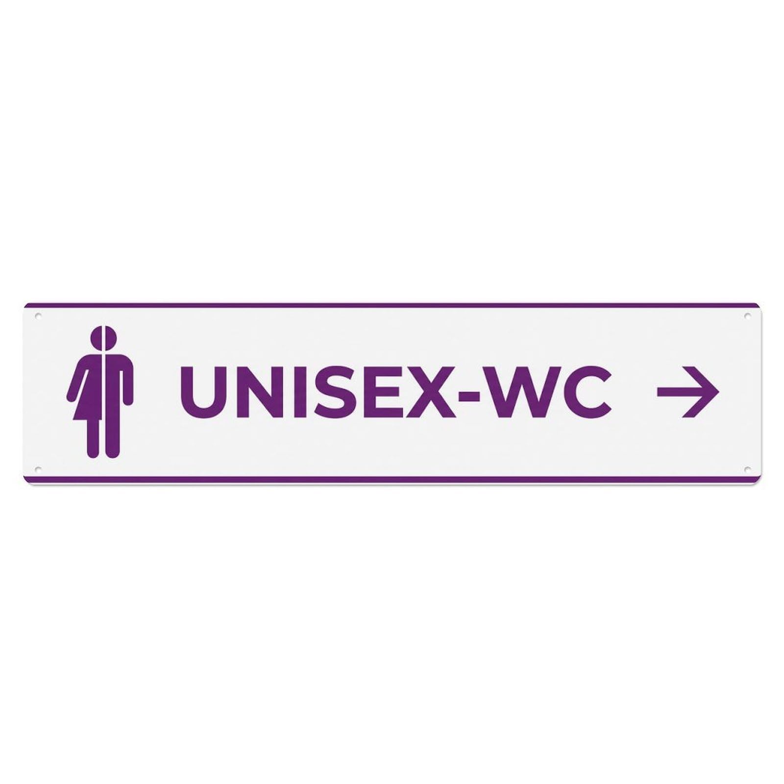Unisex Restroom Entrance Facility Metal Tin Sign Plaque Wall Decor for Cafe, Club Bar, Office, Home Garden Metal Poster 4x16Inch