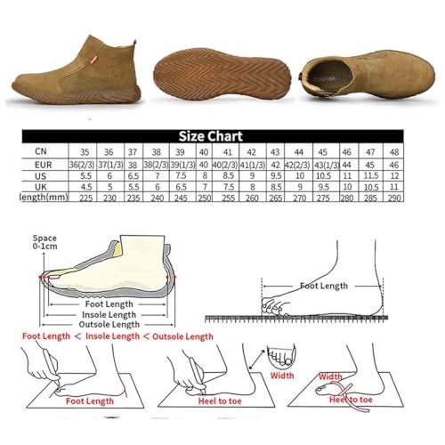 Suede Work Safety Shoes, Welders Anti-Scald Shoes, Anti-Smash and Anti-Puncture Steel-Toed Shoes, Wear-Resistant and Non-Slip Labor Insurance Shoes(EU 42)3