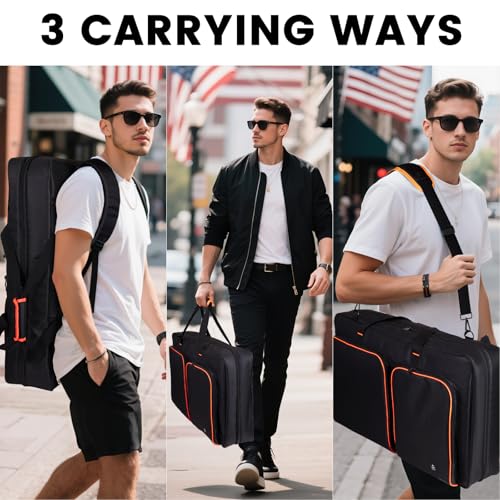 Image of DJ Controller Case for DDJ-FLX10 / 1000 /REV7 /REV5 /800 / FLX6 AlphaTheta DDJ-GRV6 With Thick EVA Padding, Adjustable Shoulder Strap,Fits Up to 15.6 inch Laptops- Perfect for DJ and Music Producers