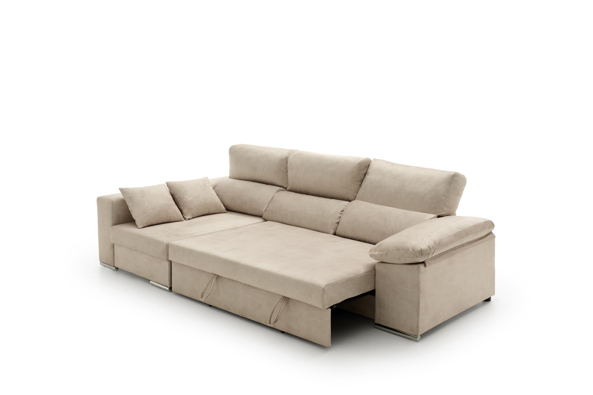 Sofa Chaise Longue Cama con Arcón Giulia Beige Izquierda