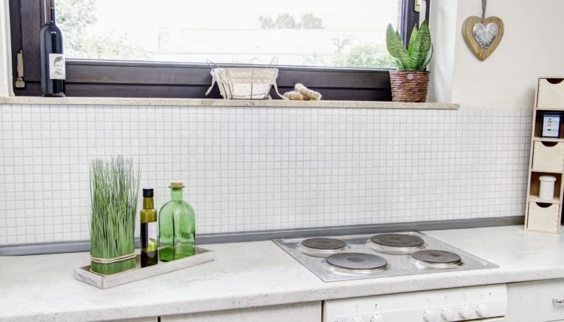 Mosaico de cerámica azulejos blanco brillante cocina pared ducha piscina MOS18-0102