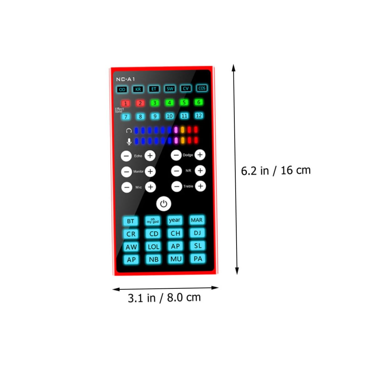 Tarjeta de Sonido Externa USB Roja de Metal para Móvil y PC