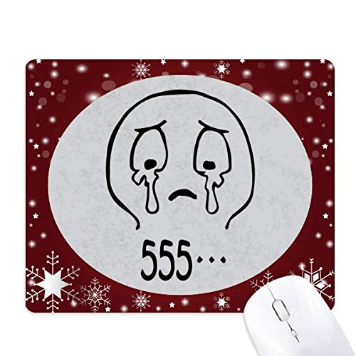Tapis de souris chat noir mignon smiley pleurer, le cadeau idéal de cet hiver