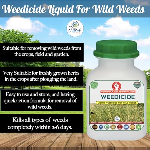 Image of Erwon Weeds Remover, Organic Essential Powerful Liquid Weeds Remover for Removing all types of Wild Weeds (250 ml)