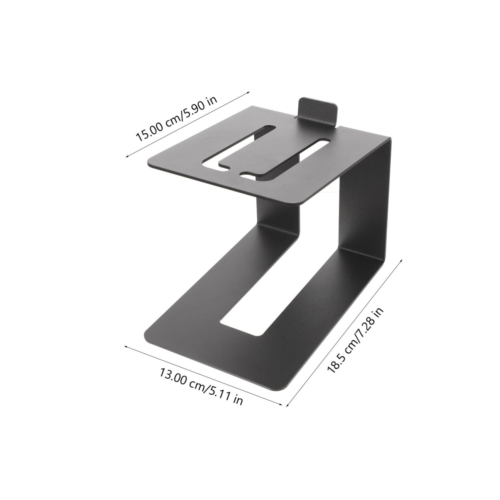 TOYANDONA Support De Haut-Parleur De Bureau en Métal Support pour Enceintes De Moniteur Stabilité Et Absorption des Vibrations Noir 1 Pièce