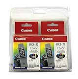 Canon Model BCI-21C Color Ink Tanks, Pack Of 2