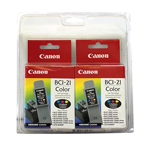 Canon Model BCI-21C Color Ink Tanks, Pack Of 2