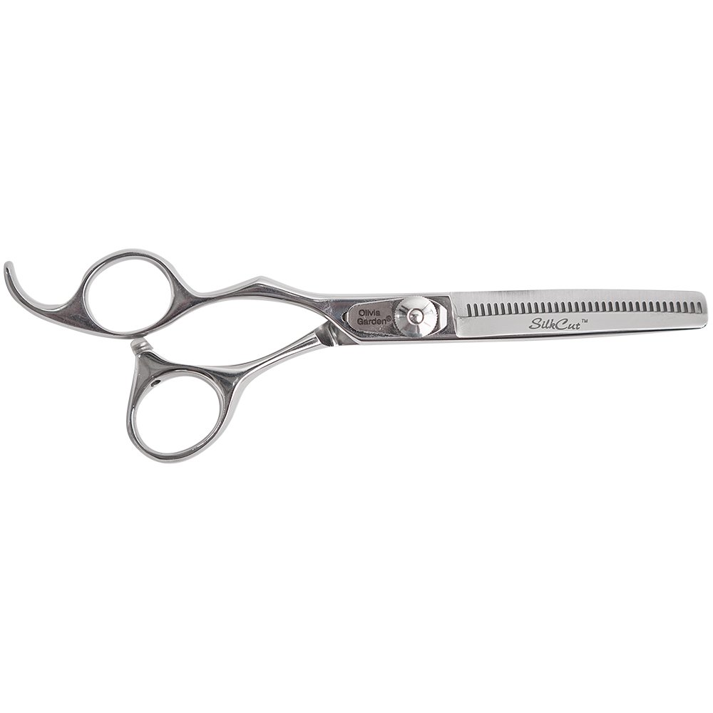 Olivia Garden Silkcut 6.0" 35 zębów Europejskie Cienkie Nożyczki - Nożyczki dla Leworęcznych - Precyzyjne Cienienie, Ergonomiczny Uchwyt, dla Profesjonalnych Fryzjerów