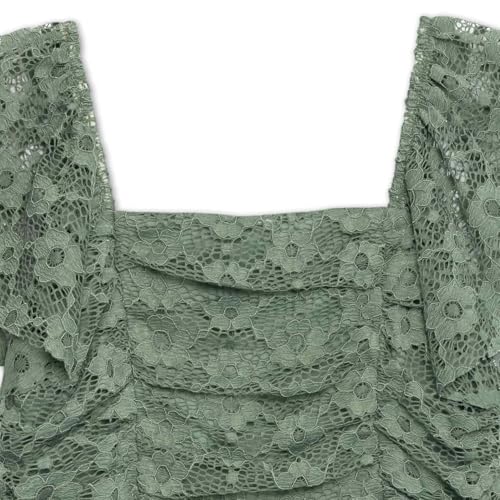 Speechless Girls' Flutter Sleeve Drop Waist Lace Party Dress4