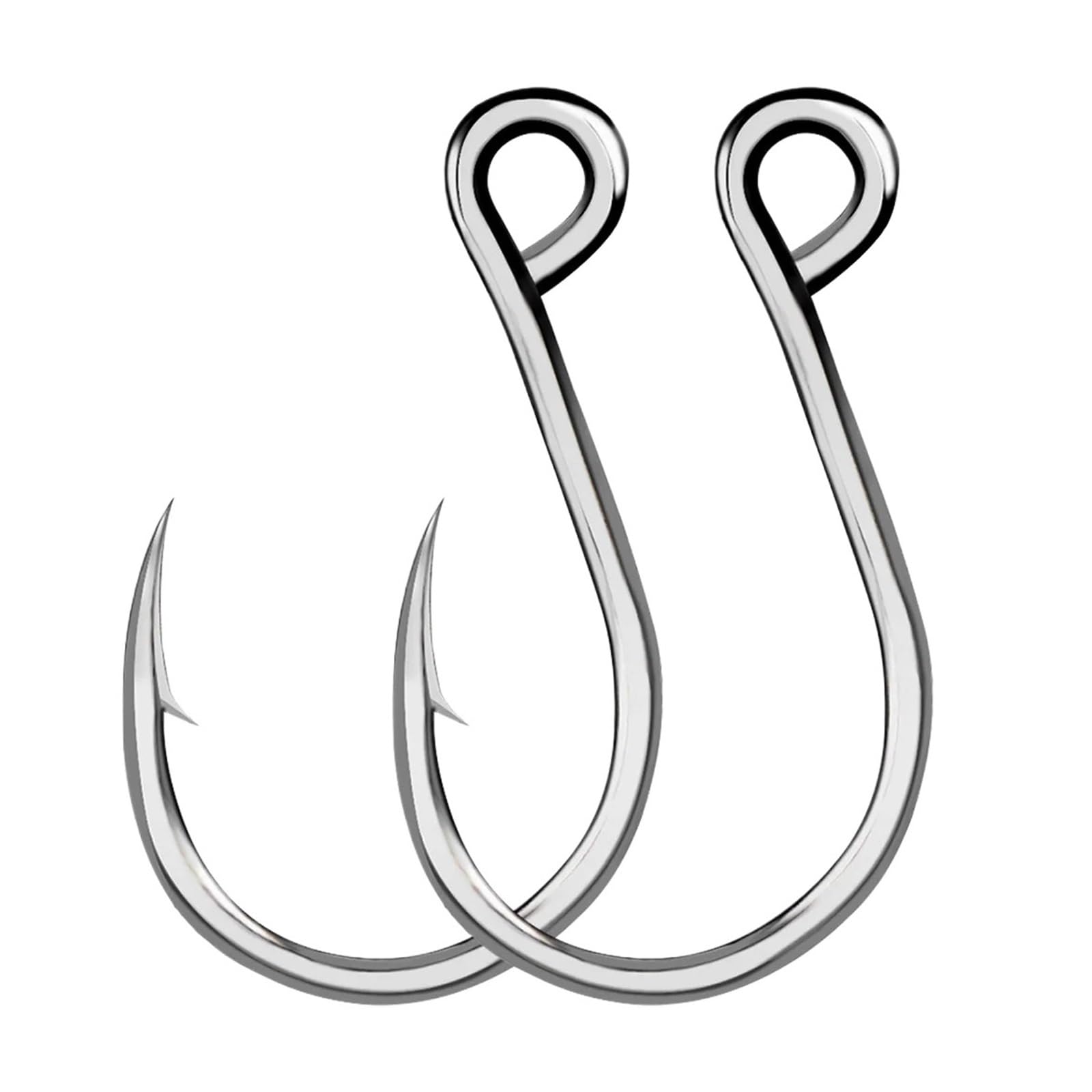 Hameçons de pêche 25 pièces, Crochet de gabarits, Oeil de Carpe, hameçons en Ligne barbelés, Accessoires de pêche en Acier à Haute teneur en Carbone en Eau salée(Size3 0 Gap 18mm,50 Pcs)