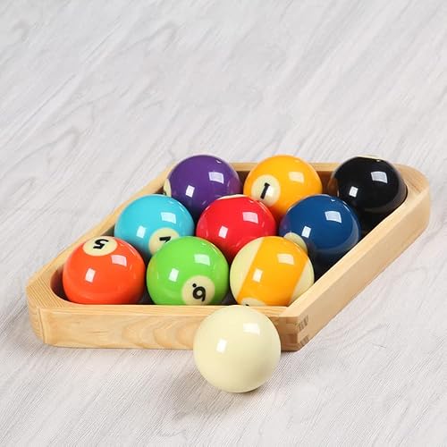 TOPZEA 2 Pack Wooden Billiard Ball Racks, Solid Wood 8-Ball Triangle Ball Rack 9-Ball Diamond Rack Set, Table Pool Balls Racks for Standard 2-1/4" Balls, Snooker, Pool Table Accessory