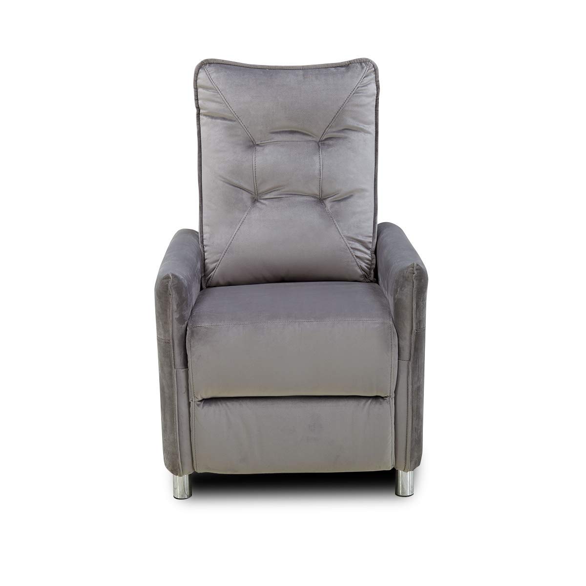 Astan Hogar Sillón Relax con Reclinación Manual, Tapizado en Terciopelo, Modelo Lui AH-AR30800GR