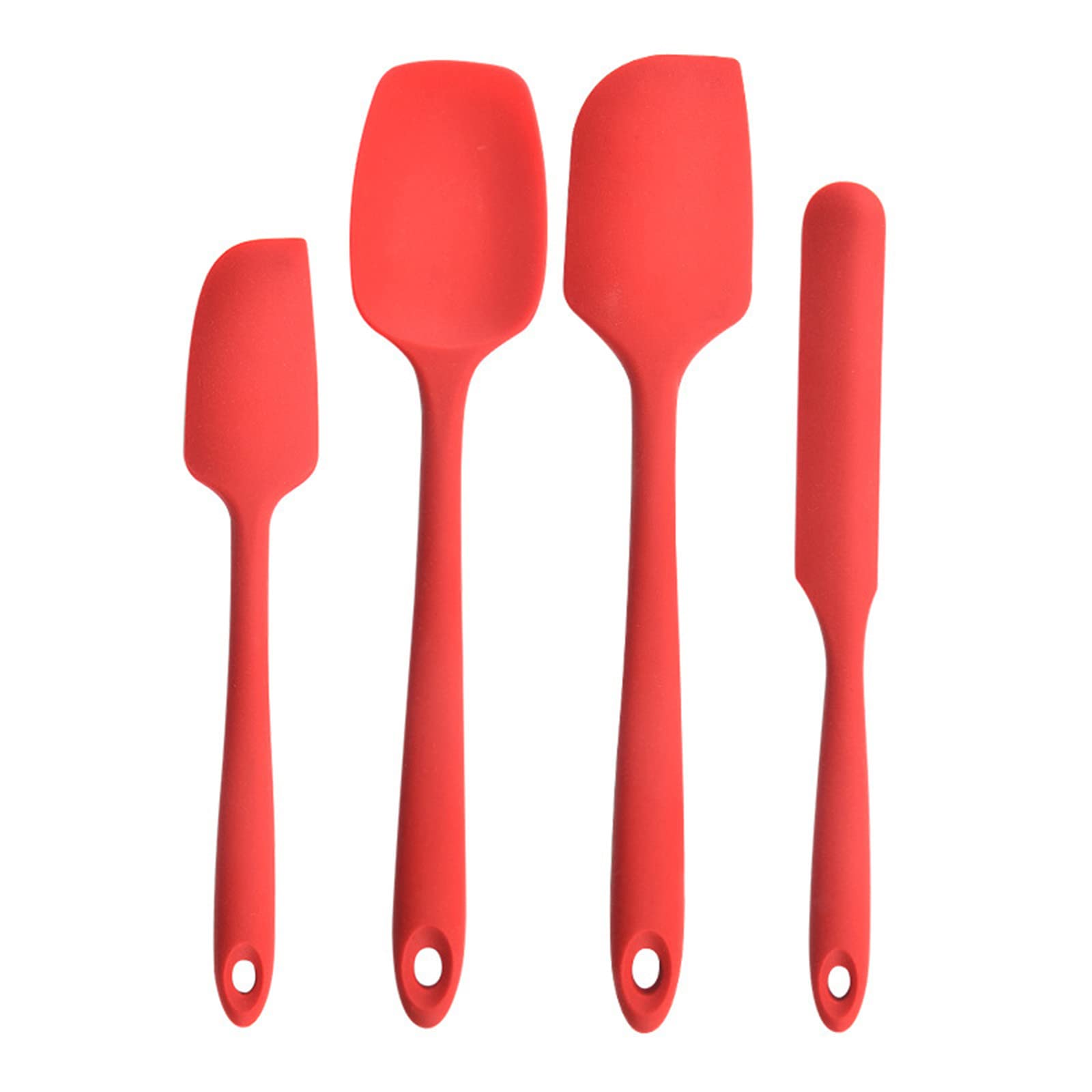 Buxuaaaa 4 PCS Silicone Spatula Set Design Spatulas Non-Stick Cookware Silicone Tools for Cooking Mixing Spatula Scraper Non Toxic