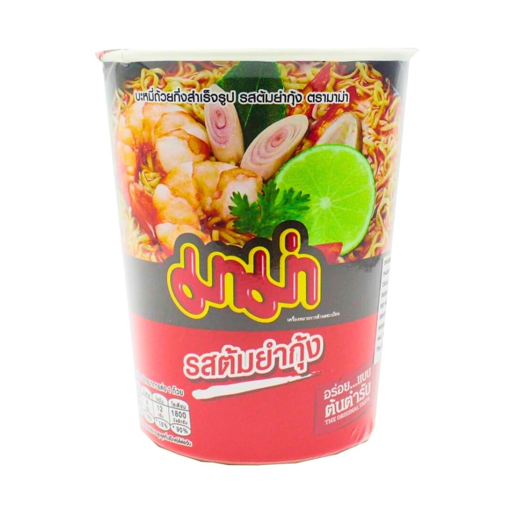 Mama Instant Noodle Cup Shrimp Tom Yum FLAVOUR Delicious Hot Spicy 60g x 6 Pack
