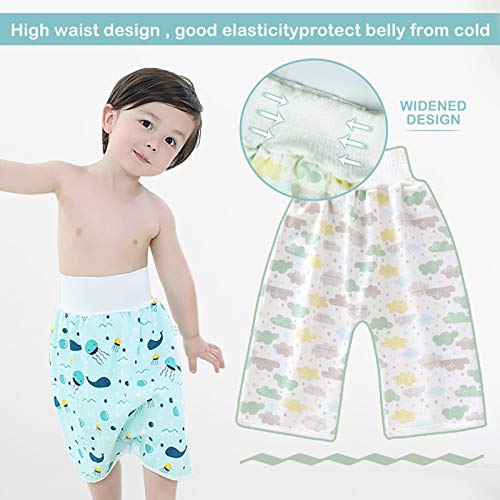 Happy Cherry Baby luierrok potje luierbroek 2 stuks trainingsrok luiershorts leerbroek herbruikbaar katoen hoog… - Image 5