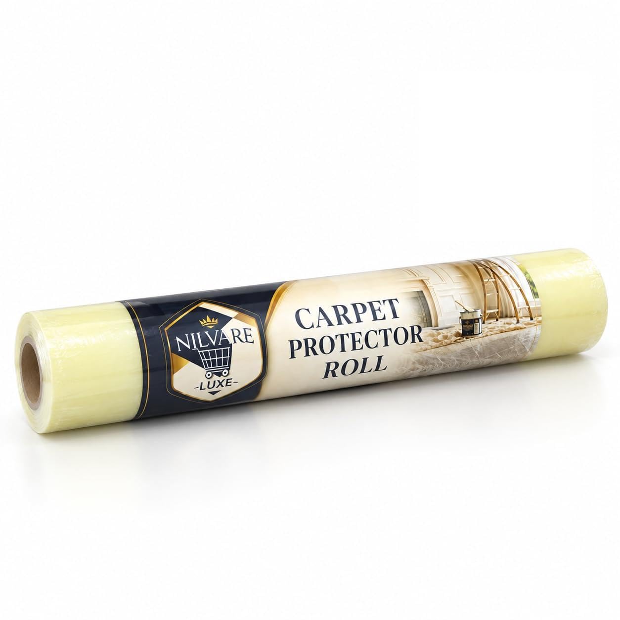 NILVARE LUXE Carpet Protector Roll 600mm x 50m Self Adhesive Plastic Film