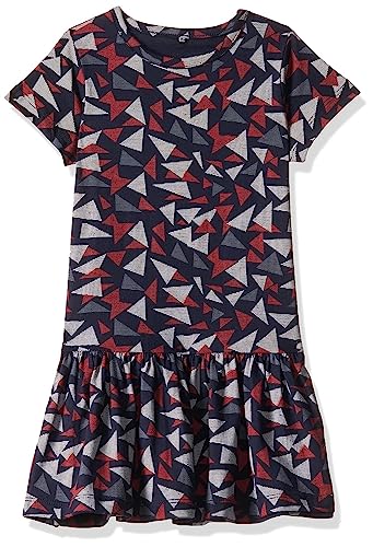 Image of T2F Girls Cotton A-Line Knee-Length Casual Dress