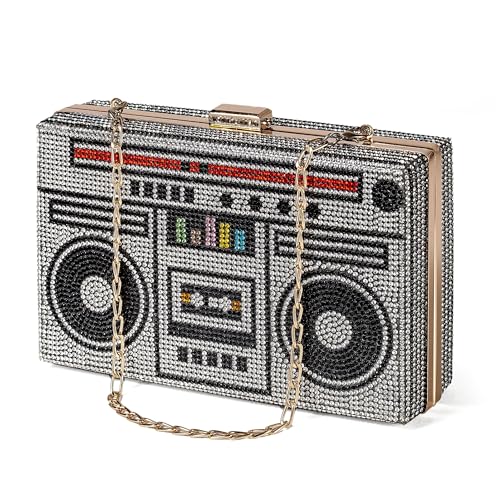 Image of Women Retro Crossbody Bag Rhinestone Fun Unique Evening Clutch Purses for Women