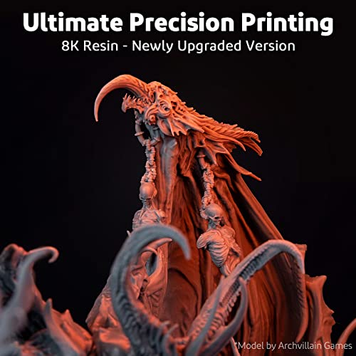 Image of ELEGOO 8K Standard Resin for 3D Printing, Ultra Precision, 405nm Fast UV Curing Photopolymer 3D Resin for 8K 9K 12K 16K Resin 3D Printer, Space Grey 1000g
