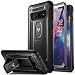 YOUMAKER Kickstand Case for Galaxy S10 Plus, Built-in Screen Protector Work with Fingerprint ID Full Body Heavy Duty Protection Shockproof Cover for Samsung Galaxy S10+ Plus 6.4 inch (2019) - Black