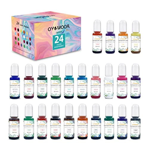 Colorante de resina transparente con pigmento epoxi Tint colorante líquido 24 colores Cover