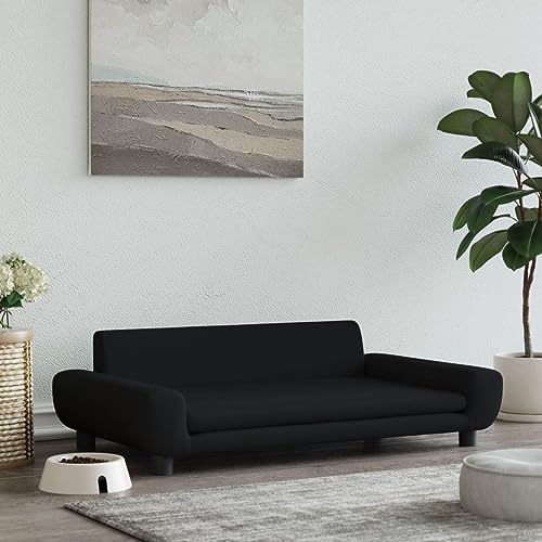 puraday Hundebett Schwarz 100x54x33 cm Samt Hundesofa Katzensofa Hundebetten Katzenbett Bequeme Haustierbett Stilvolles Design Kann Im Wohnzimmer Oder Schlafzimmer Platziert Werden