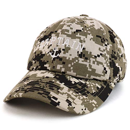 Gorra suave con bordado capitán ancla 100% algodón miniatura 1
