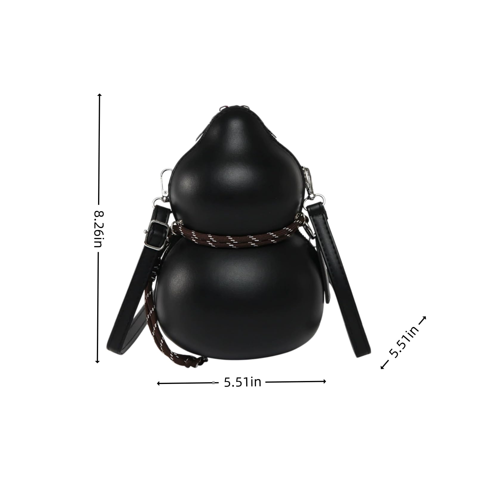 Genérico Crossbody Bag For Women, Calabash Sling Bag With Zipper, Adjustable Strap Novelty Shoulder Purse