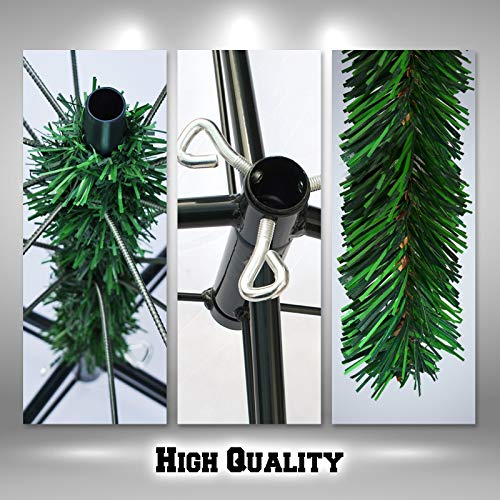 Benefitusa 5' 6' 7' 7.5' Classic Pine Christmas Tree Artificial Realistic Natural Branches-Unlit With Metal Stand (7', Green) #TOP4