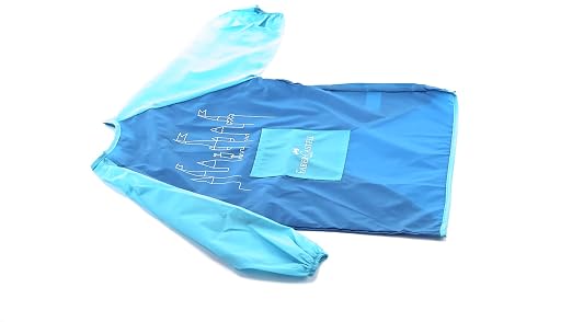 Tablier De Peinture Enfant Faber-Castell 110 Cm – Bleu, Manches Longues, Protection Anti-tâches