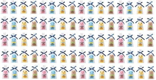 【80個セット】アニマルハンカチタオル ループ付きだから丸めてコンパクトに 個包装 ラッピングがかわいい ふわっとアニマル 動物柄 4色(イヌ クマ ネコ ウサギ) 景品 記念品 プチギフト ご挨拶品 粗品 ノベルティー サンクスギフト ばらまき 子供 か