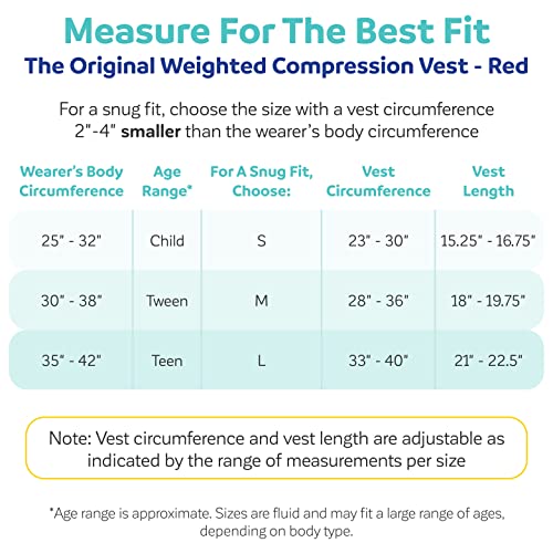 Fun And Function - Red Weighted Compression Vest For Kids & Adults - Calming Weighted Vest For Kids With Sensory Issues - Compression & Kids Weighted Vest - Toddlers, Kids, Teens & Adult Sizes #TOP4