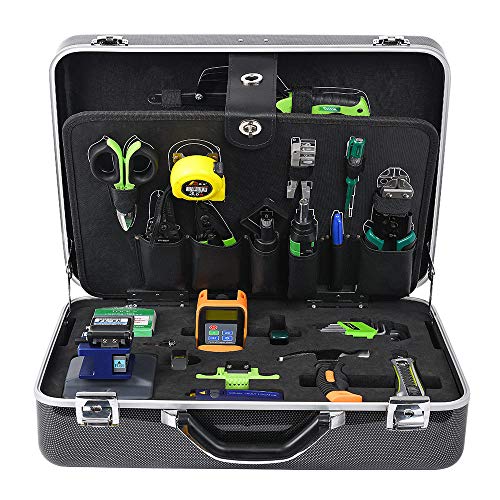 FTTH ToolKit TFS-40E KomShine Fiber Optic Fusion Splicing Tool kit with Fiber Optical Cleaver FC-6S, FIS Fiber Stripper included